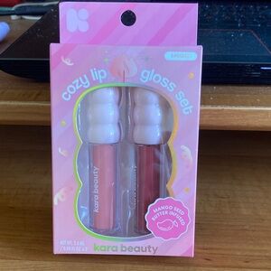 Kara Beauty Cozy Lip Gloss Set - Pink and Red